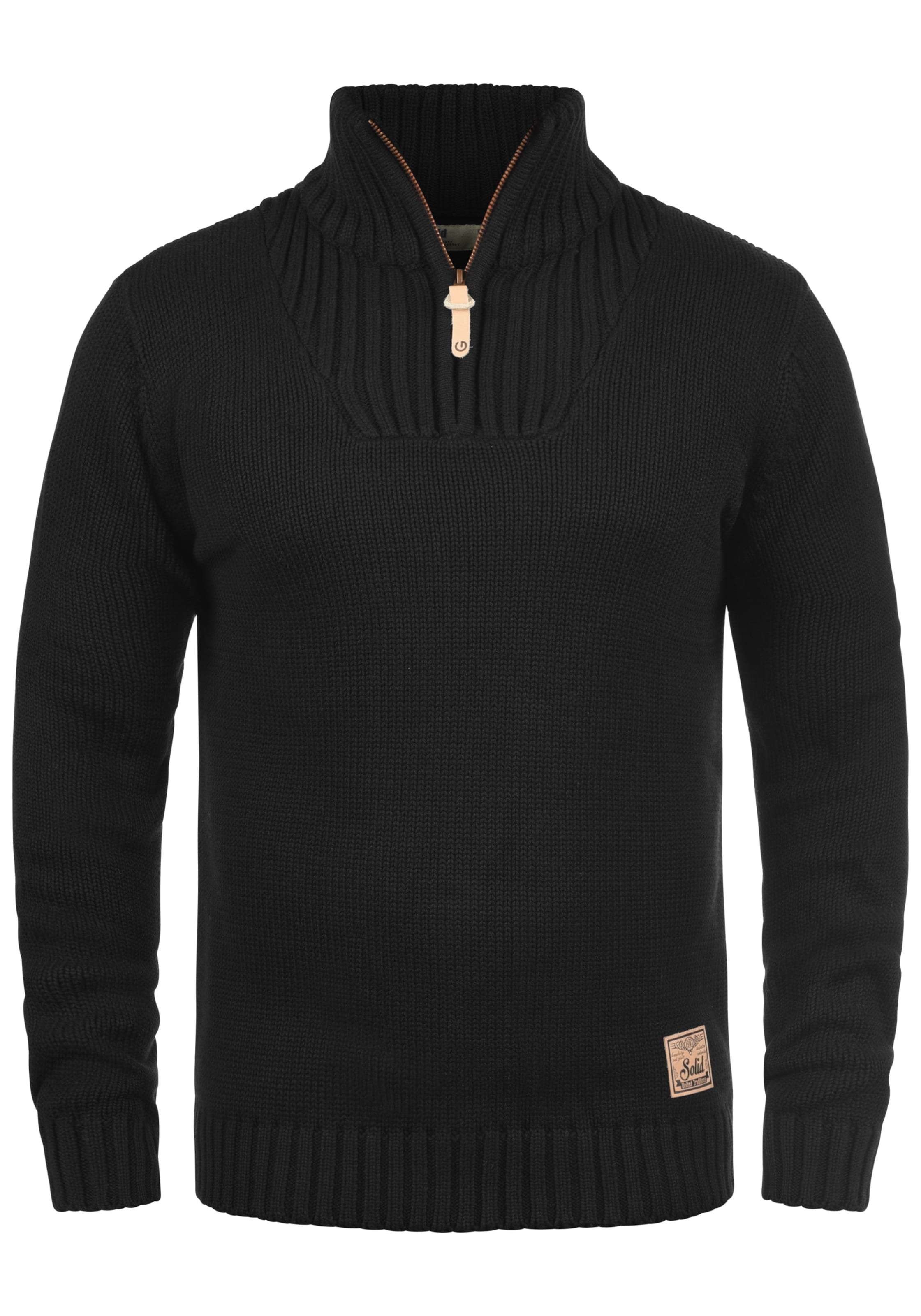!Solid - Pullover 'Petro' em preto: frente