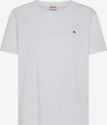 T-Shirt Cycle en blanc : devant