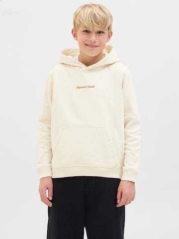 Jack & Jones Junior Sweatshirt 'JORNORREBRO' in White: front