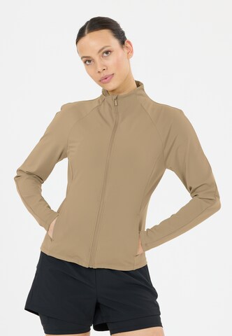 Athlecia Sportjacke 'Emarri' in Braun: Vorderseite