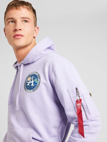 ALPHA INDUSTRIES Sweatshirt 'Apollo Mission' in Lila