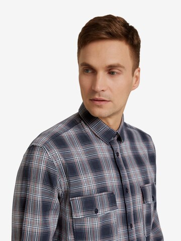 Coupe regular Chemise TOM TAILOR en bleu