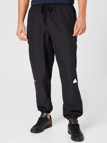 ADIDAS SPORTSWEAR Tapered Sportbroek in Zwart: voorkant