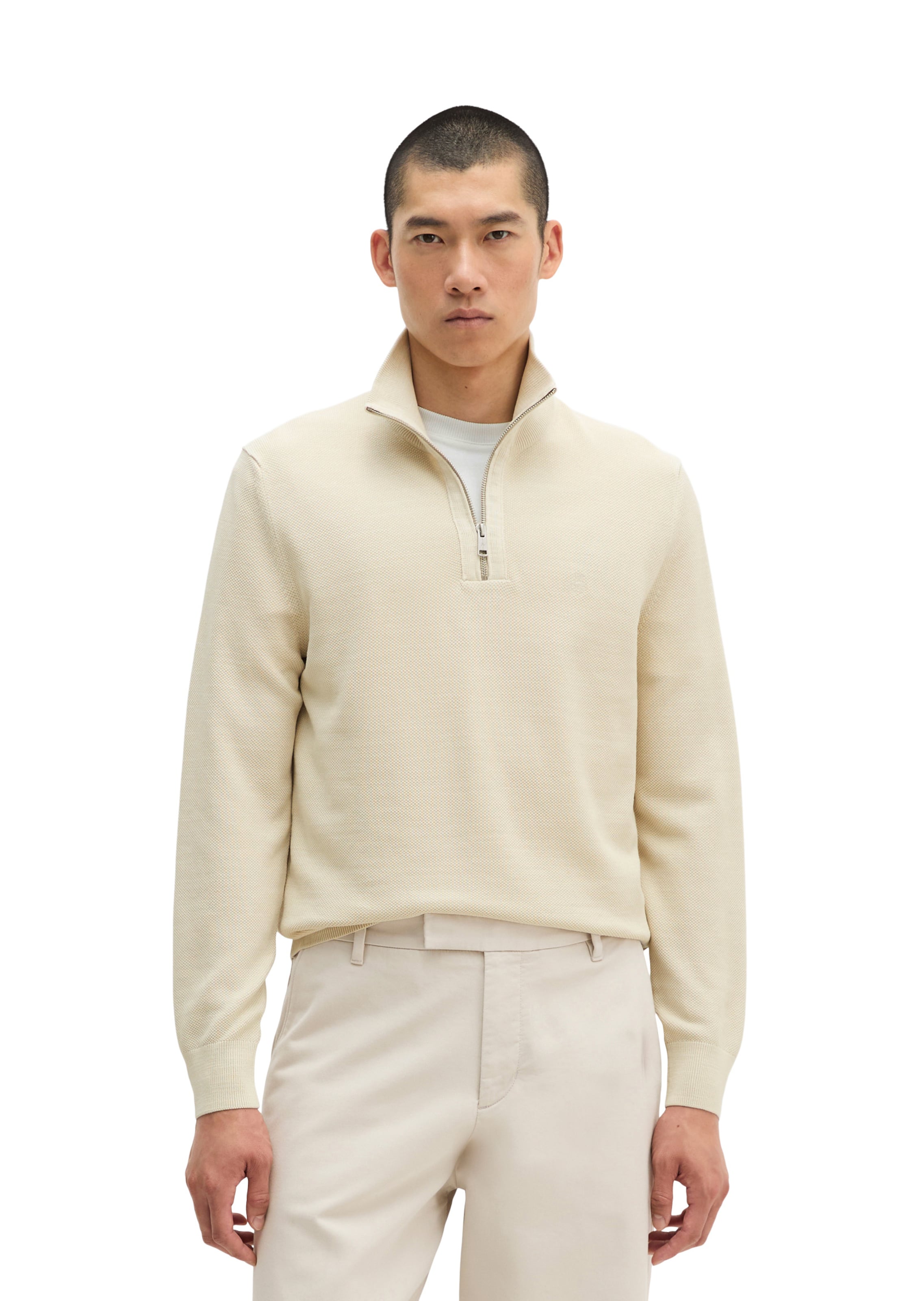 Pull-over Marc O'Polo en beige : devant