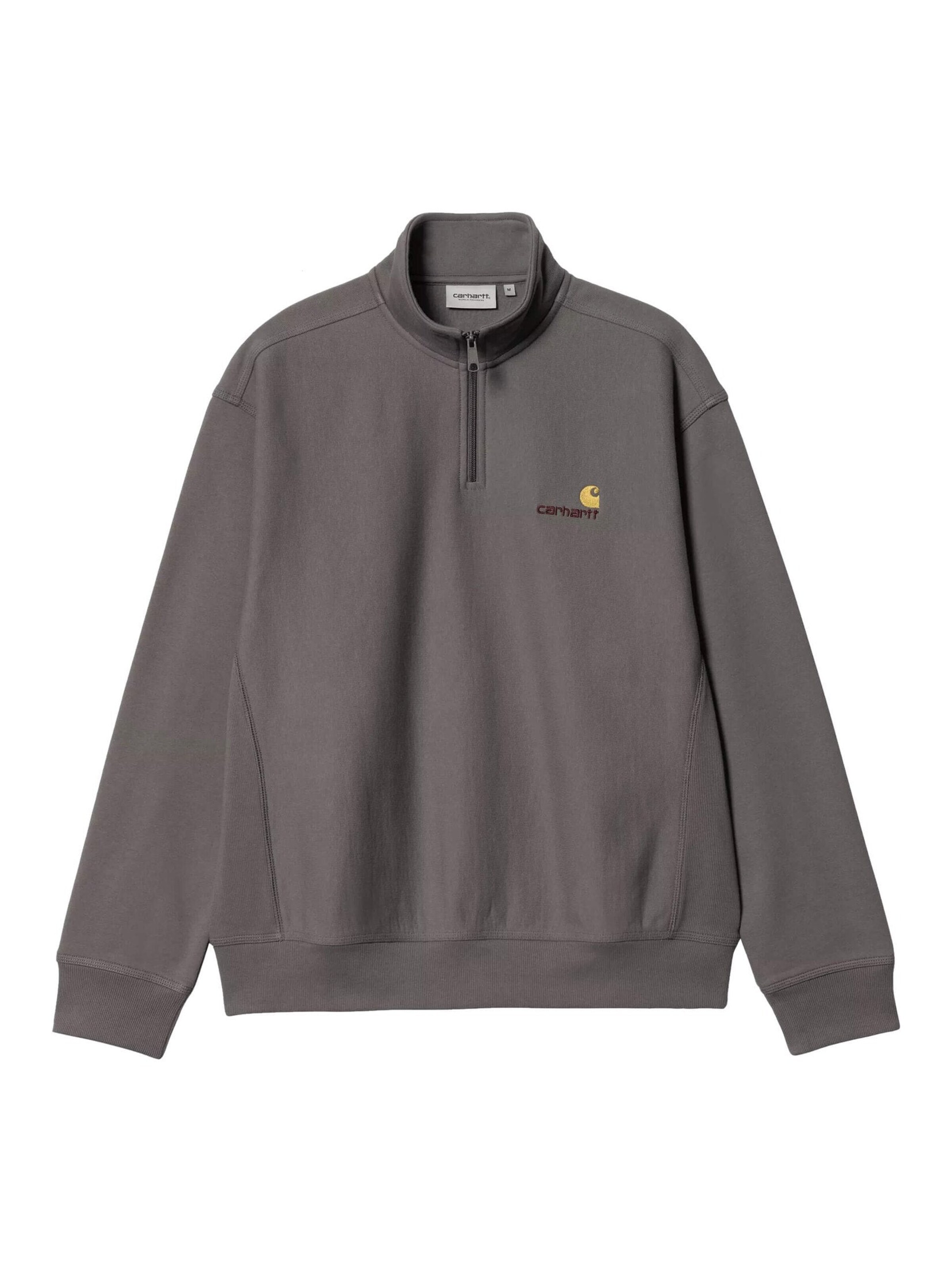 Carhartt WIP Pullover 'Half Zip American Script'‌ in L in grau, Produktansicht
