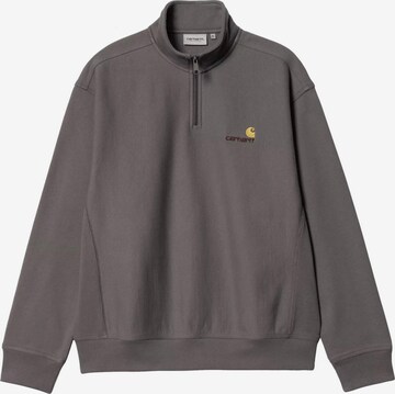 Carhartt WIP Pullover 'Half Zip American Script' in Grau: Vorderseite