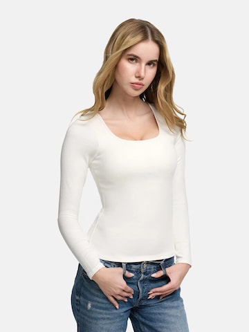 cfab (formerly creamy fabrics) Top 'Cotton Long Sleeve mit integriertem Wireless Bra'‌‌‌ in Weiß