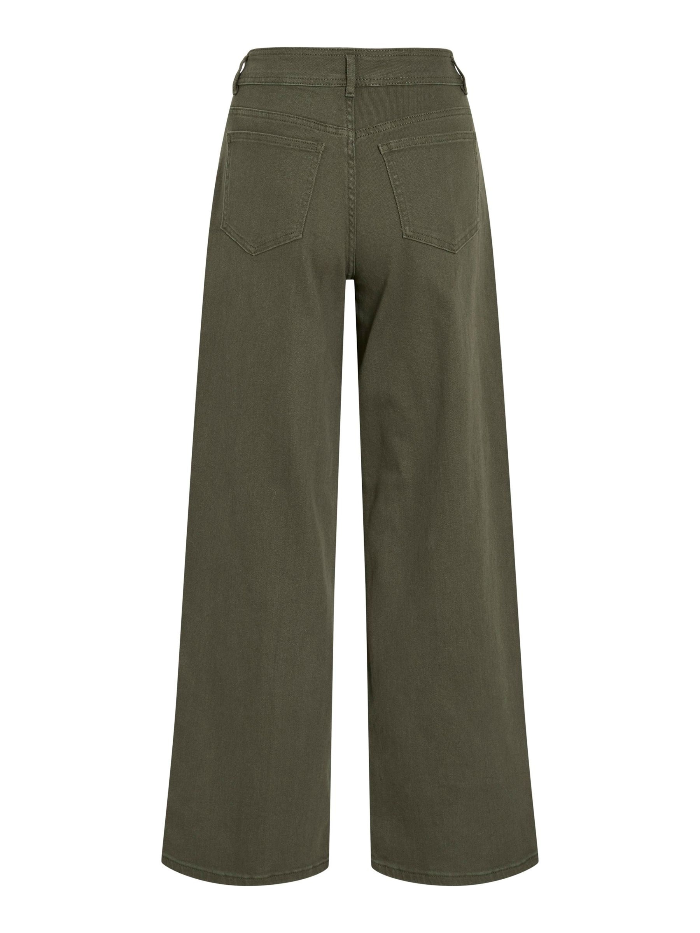 VILA Loosefit Jeans 'CHIA' in Groen