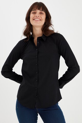 Fransa Blouse in Zwart: voorkant