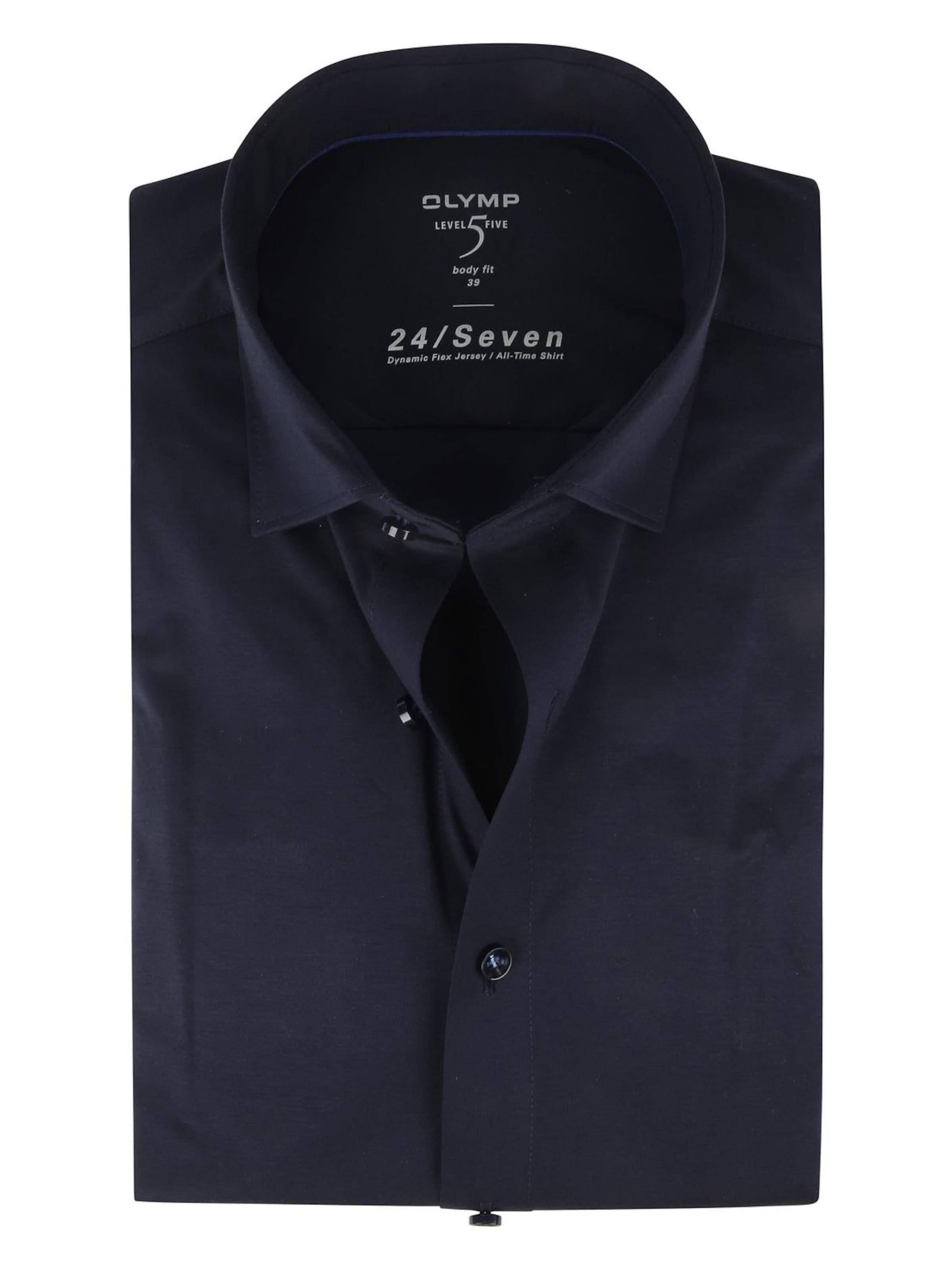 OLYMP Slim fit Button Up Shirt 'Level 5 24/Seven' in Blue: front