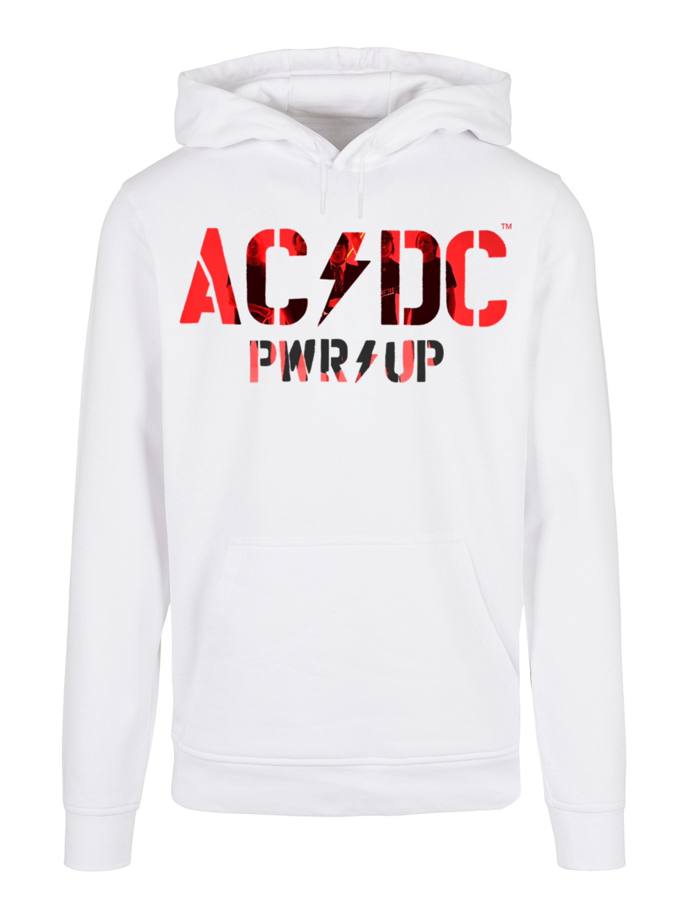 F4NT4STIC Sweatshirt 'ACDC'' in Weiß: Vorderseite