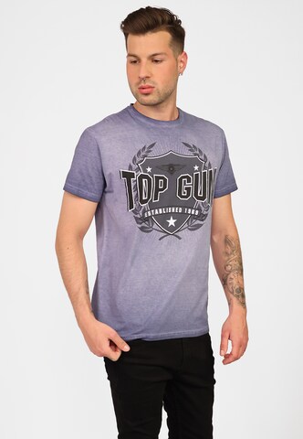 TOP GUN Shirt in Lila: voorkant