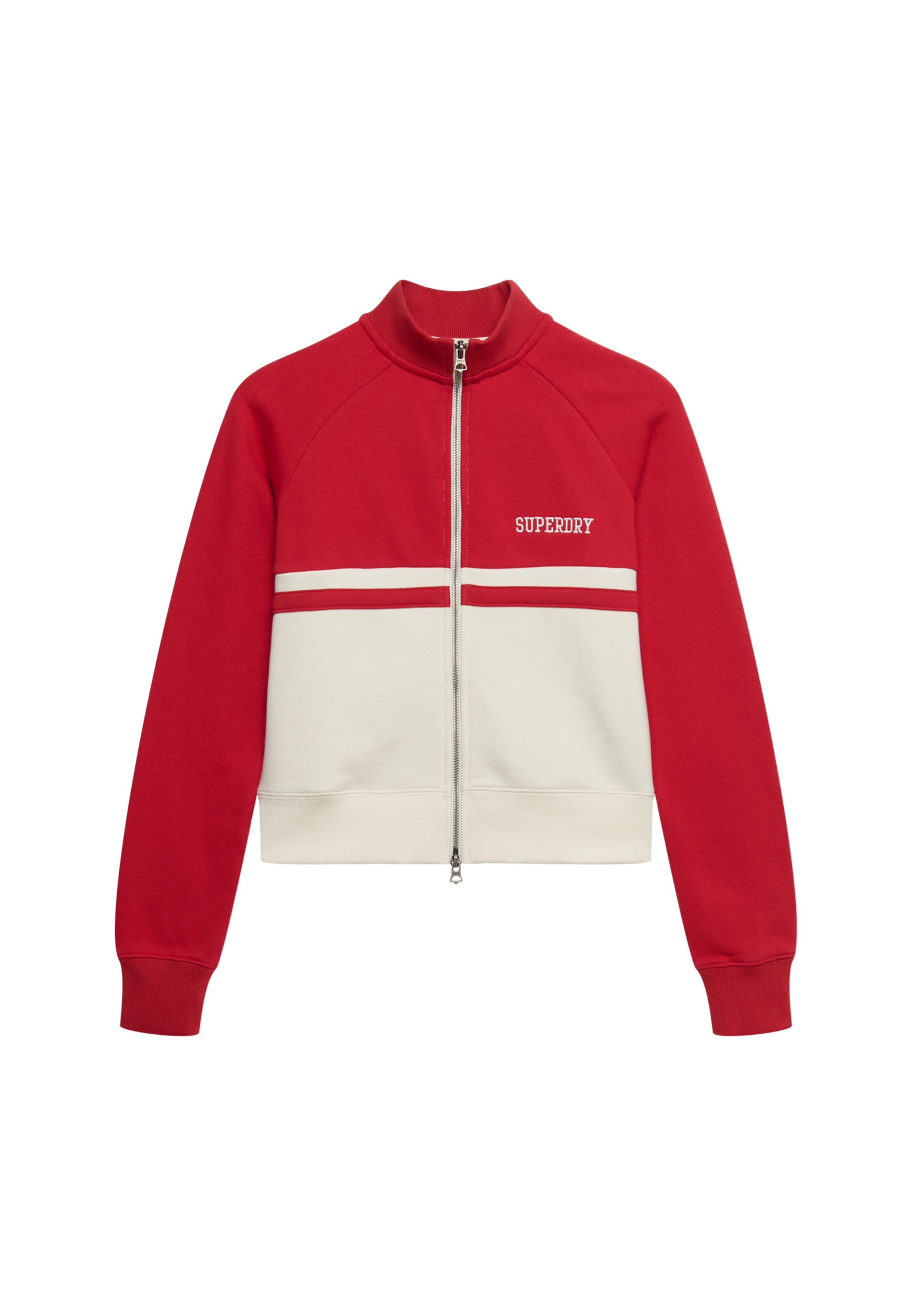 Superdry & Co Sweatjacke 'Athletic Essentials' in Rot: Vorderseite