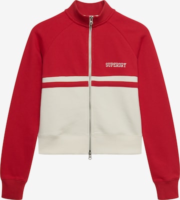 Superdry & Co Sweatjacke 'Athletic Essentials' in Rot: Vorderseite