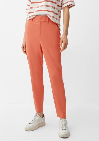 s.Oliver Slim fit Chino trousers in Orange: front