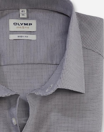 OLYMP Slim Fit Hemd in Silber