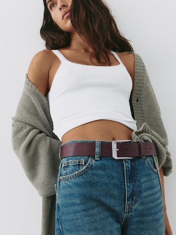 Pull&Bear Колан в лилав: отпред