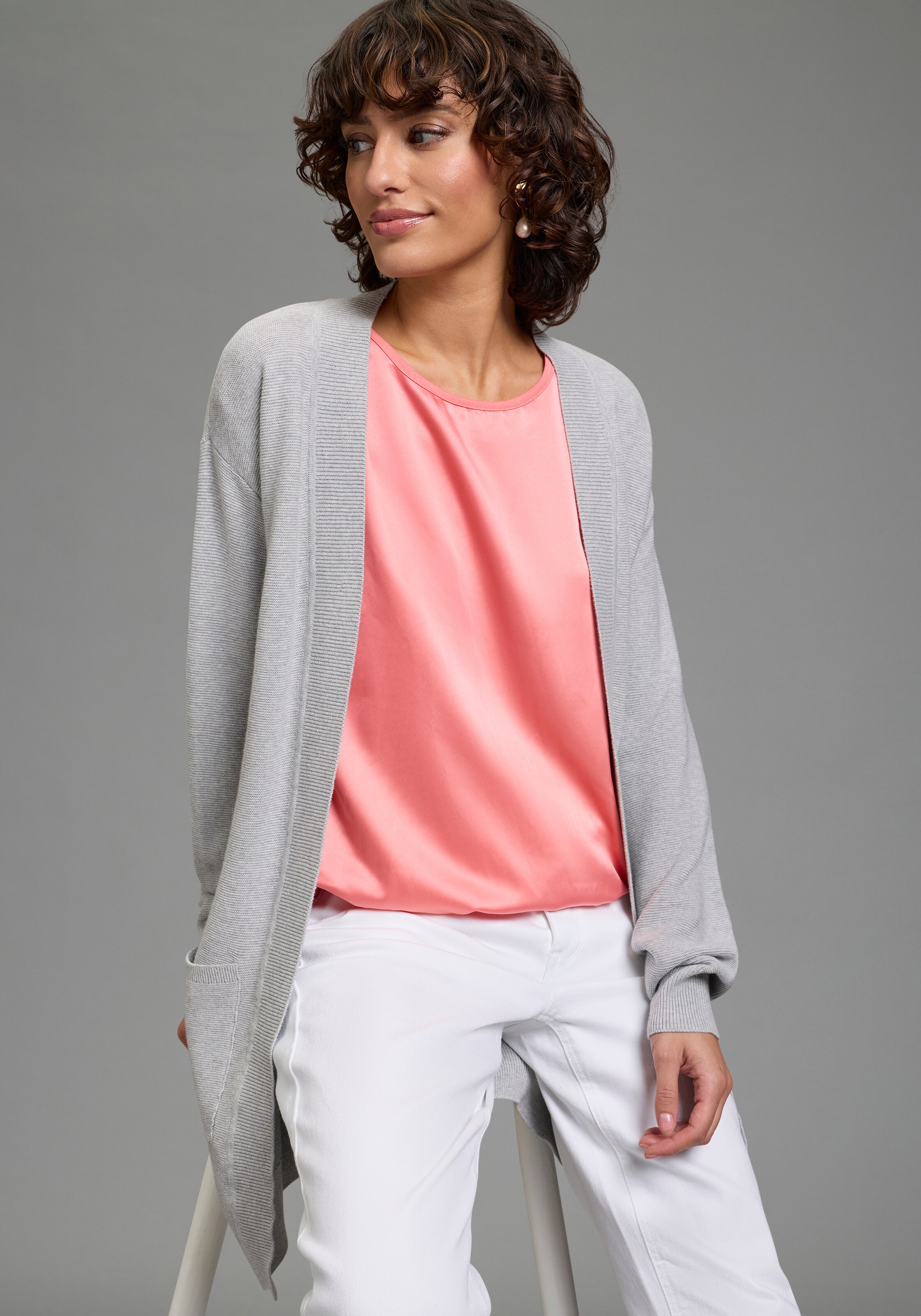 LAURA SCOTT Strickjacke in Grau