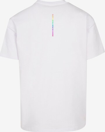 Merchcode Shirt 'Hope Rainbow' in Wit