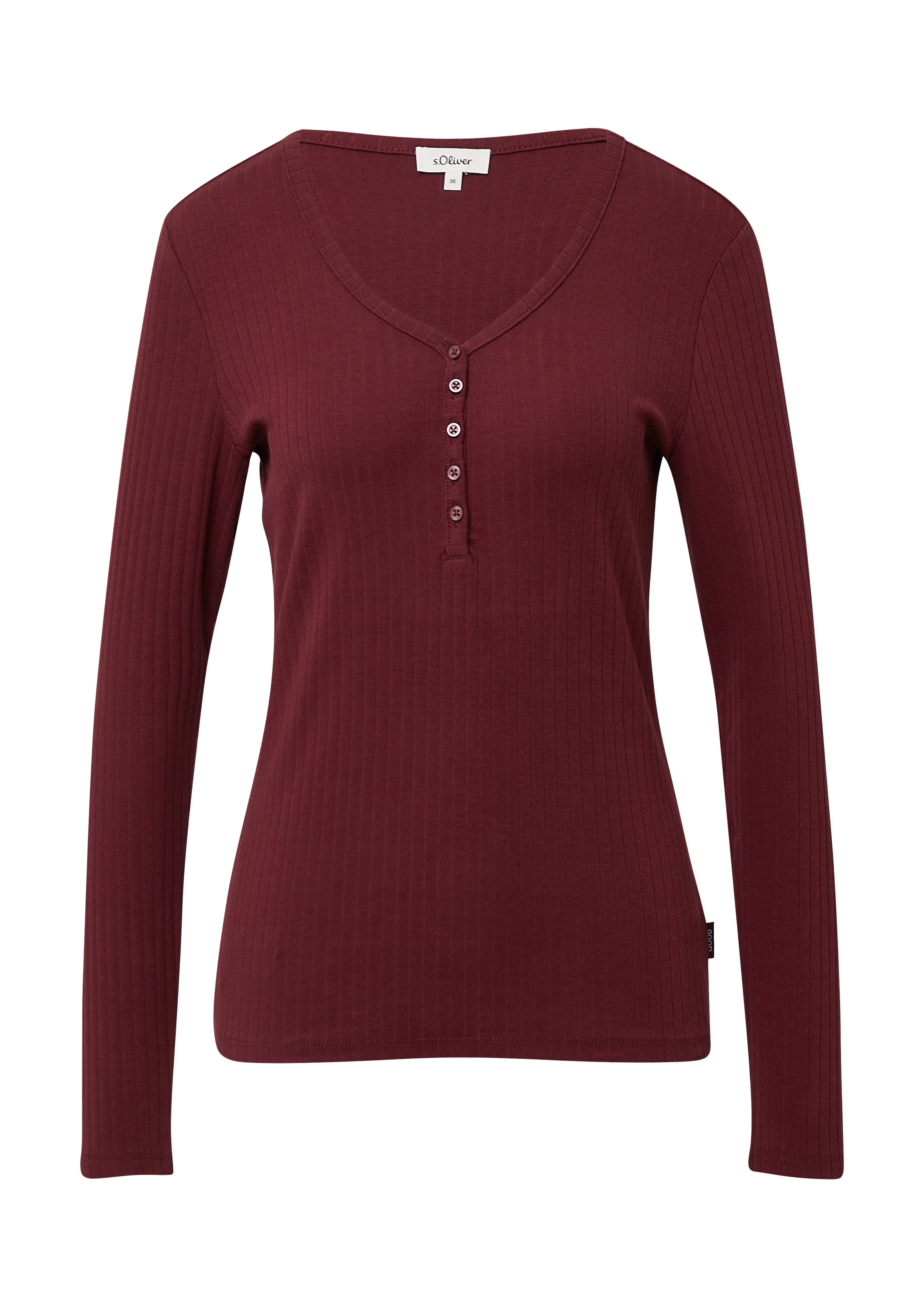 s.Oliver T-shirt en bordeaux, Vue avec produit