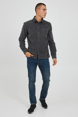 INDICODE JEANS Regular Fit Langarmhemd 'INDICODE André' in Grau