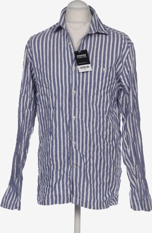 KnowledgeCotton Apparel Button Up Shirt in XL in Blue: front