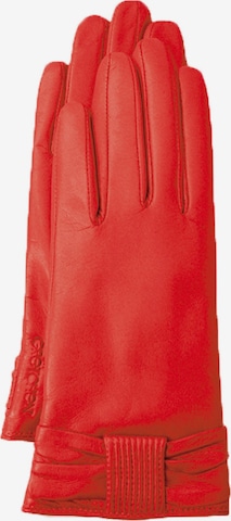 Gretchen Full Finger Gloves 'Bow' in Red: front