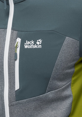 JACK WOLFSKIN Athletic Fleece Jacket in Grey