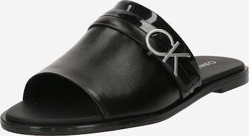 Calvin KleinNatikače s potpeticom 'ALMOND' - crna boja: prednji dio