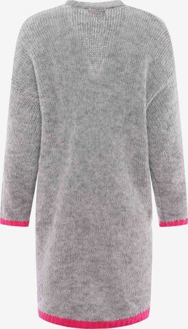 Zwillingsherz Knit Cardigan 'Neon & Love' in Grey