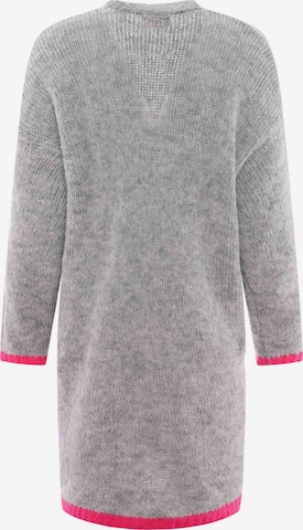 Zwillingsherz Knit cardigan 'Neon & Love' in Grey