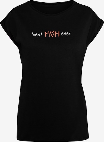 Maglietta 'Mothers Day - Best Mom Ever' di Merchcode in nero: frontale