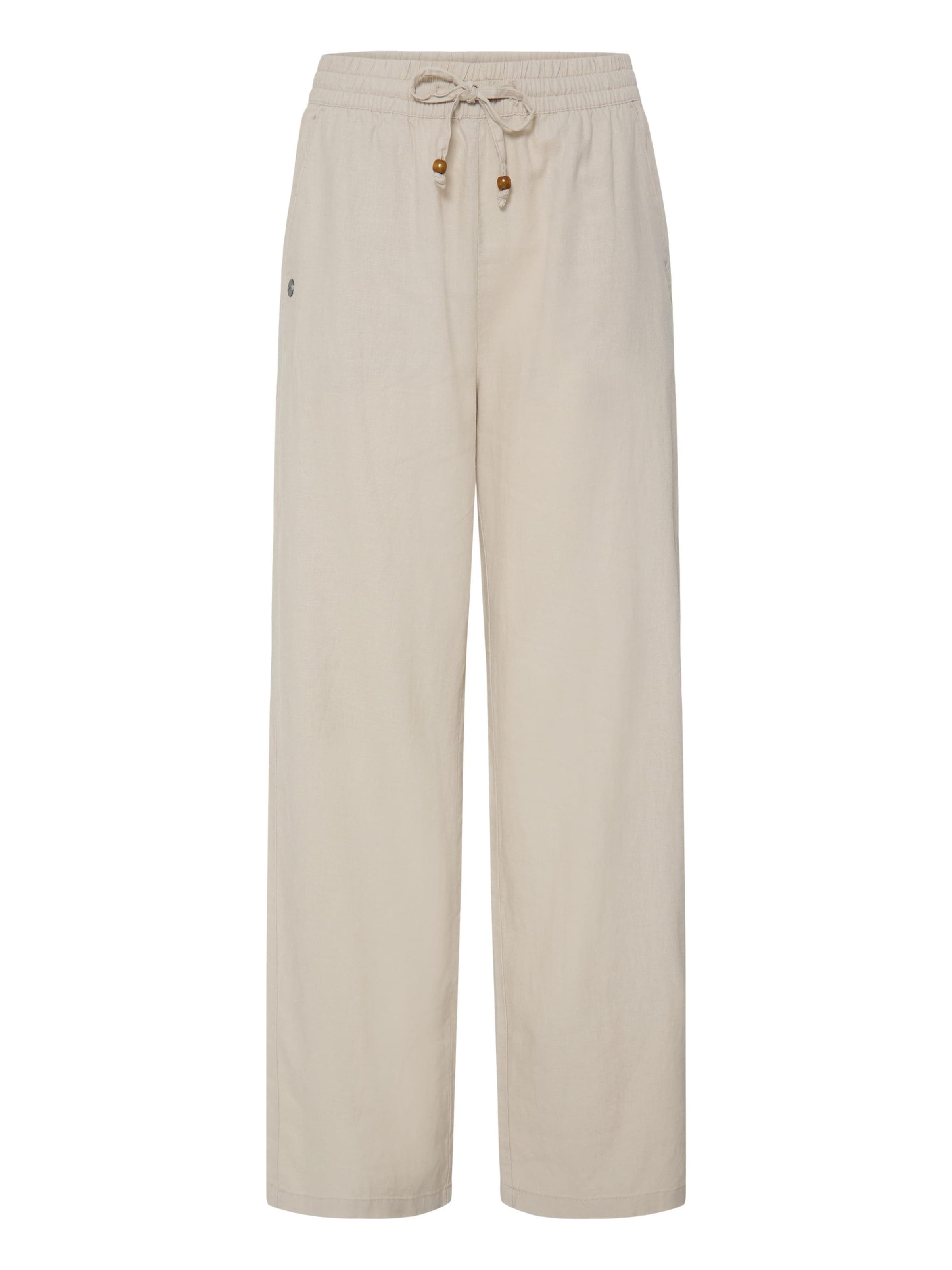 Pantalon ' OXAlfas Linen Mix ' Oxmo en beige : devant