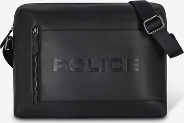 POLICE Document Bag in Black: front