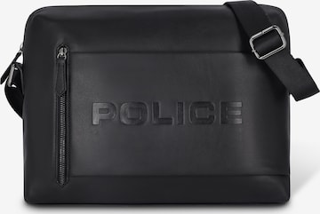 POLICE Document Bag in Black: front