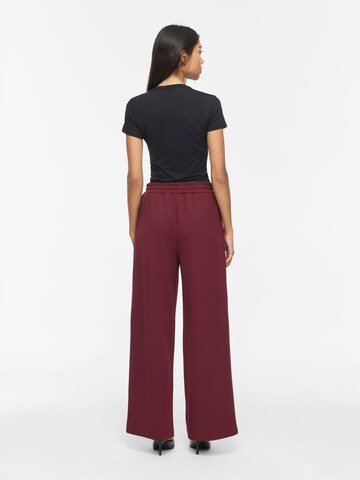 VILA Wide leg Pants 'VICLUA' in Red