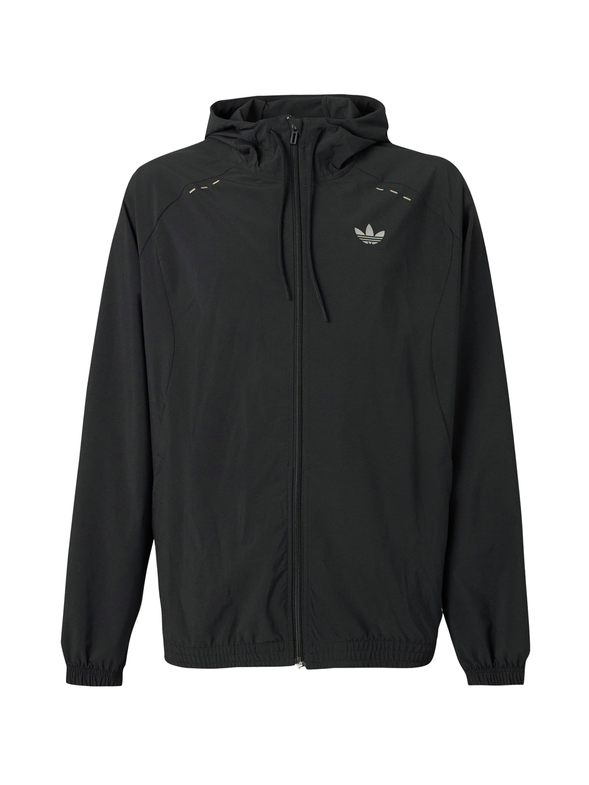 Veste mi-saison 'Trefoil Essentials' ADIDAS ORIGINALS en noir : devant