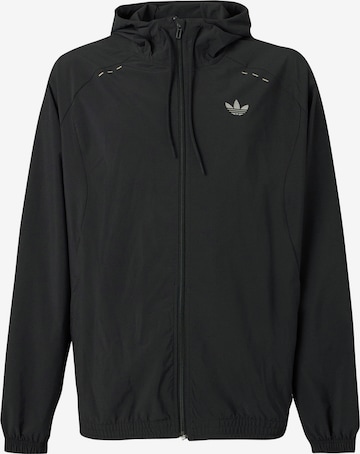 Veste mi-saison 'Trefoil Essentials' ADIDAS ORIGINALS en noir : devant