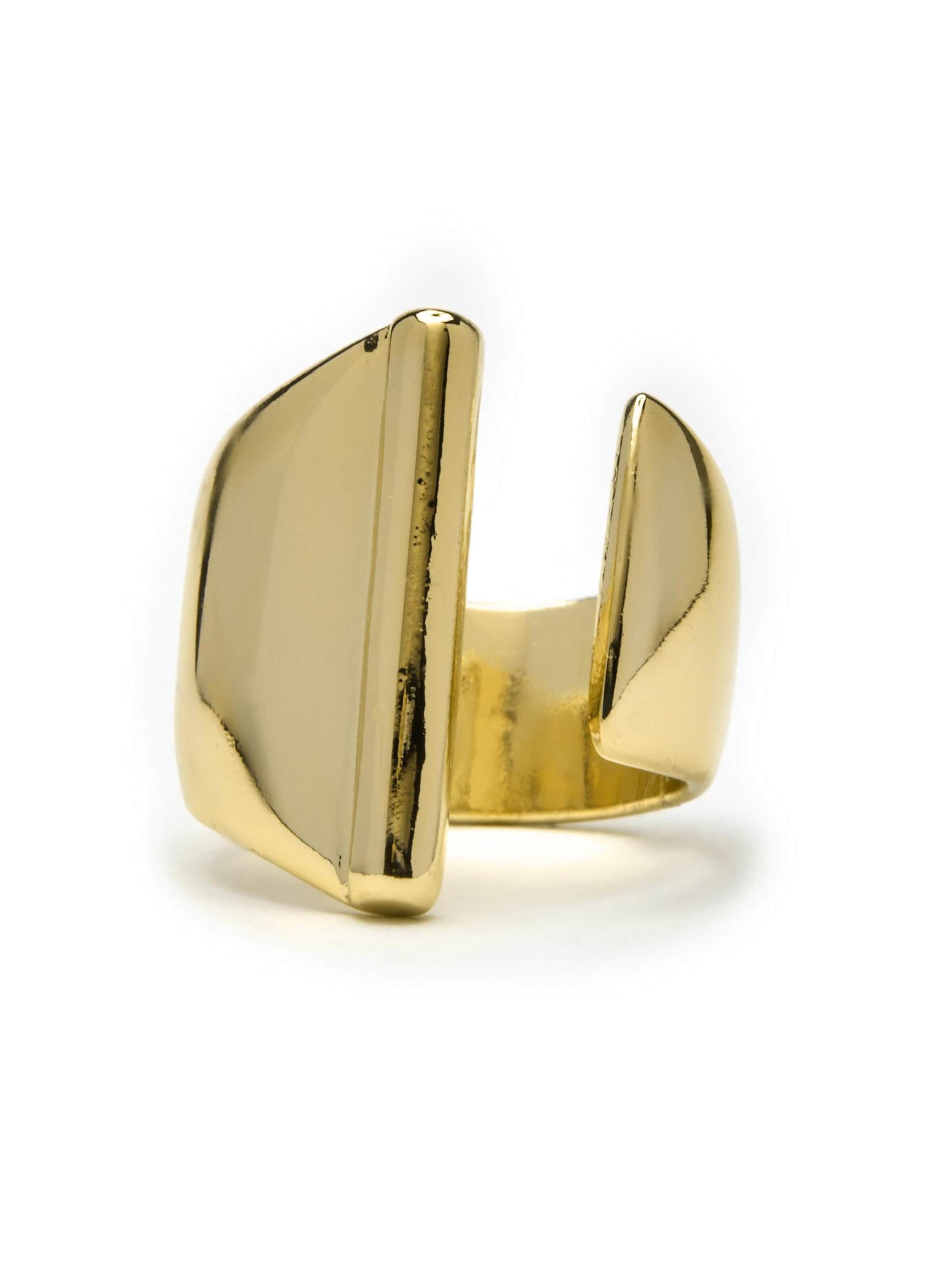 Luxenter Ring 'Alphabet I'‌‌‌ in Gold: Vorderseite