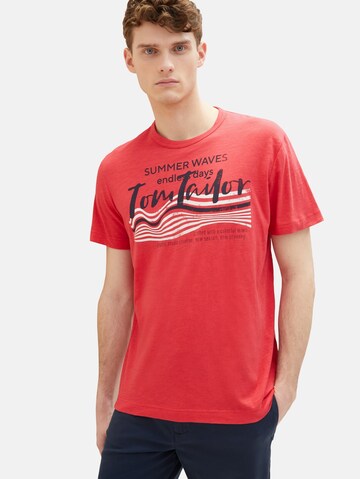 TOM TAILOR T-Shirt in Rot