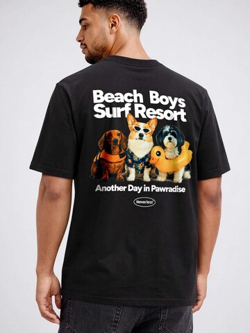 Neverless Shirt 'Beach Dogs' in Black
