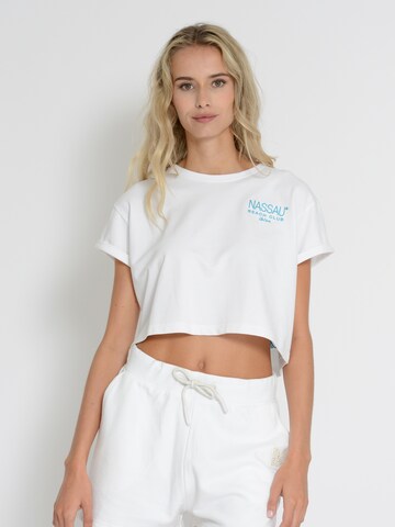 NASSAU Beach Club Shirt ' NB231037 ' in White: front
