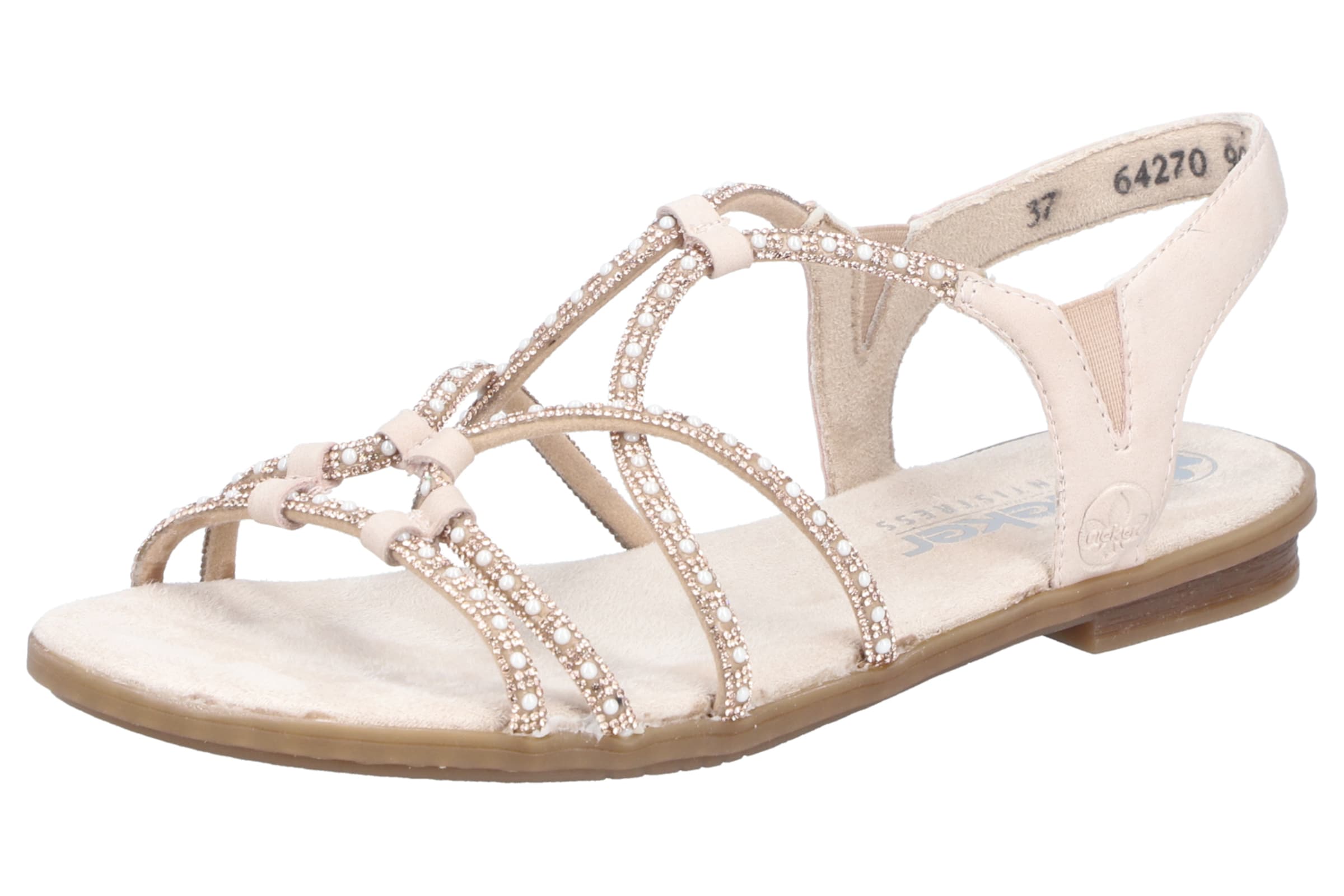 Rieker Strap Sandals '64270' in Beige: front
