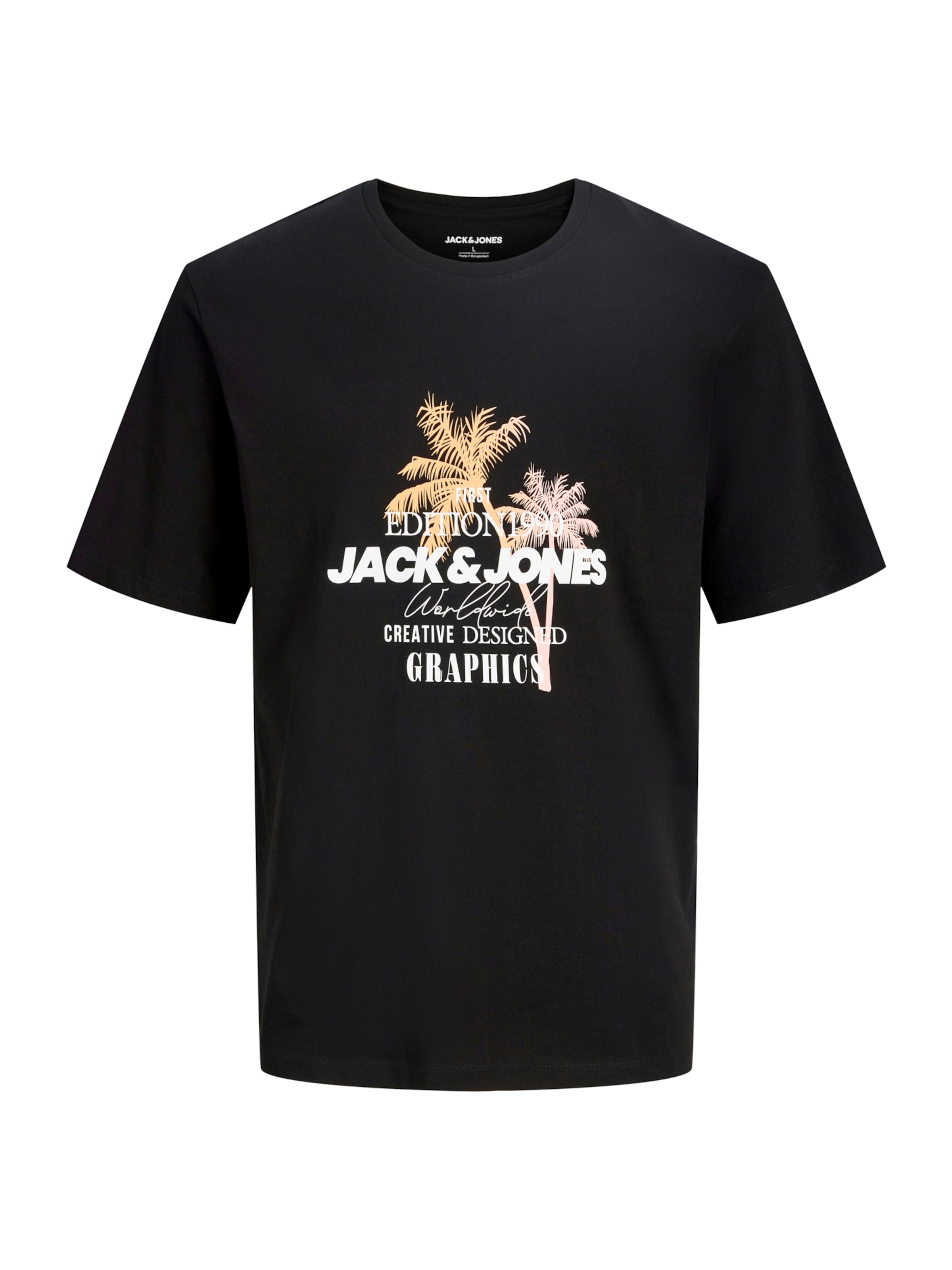 JACK & JONES Μπλουζάκι 'JJGRADIENT' σε μαύρο: μπροστά