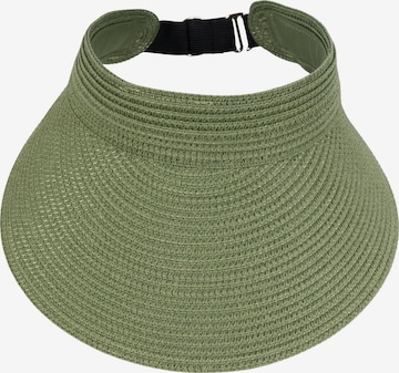 styleBREAKER Cap 'Papierstroh Visor Cap Einfarbig' in Grün: Vorderseite
