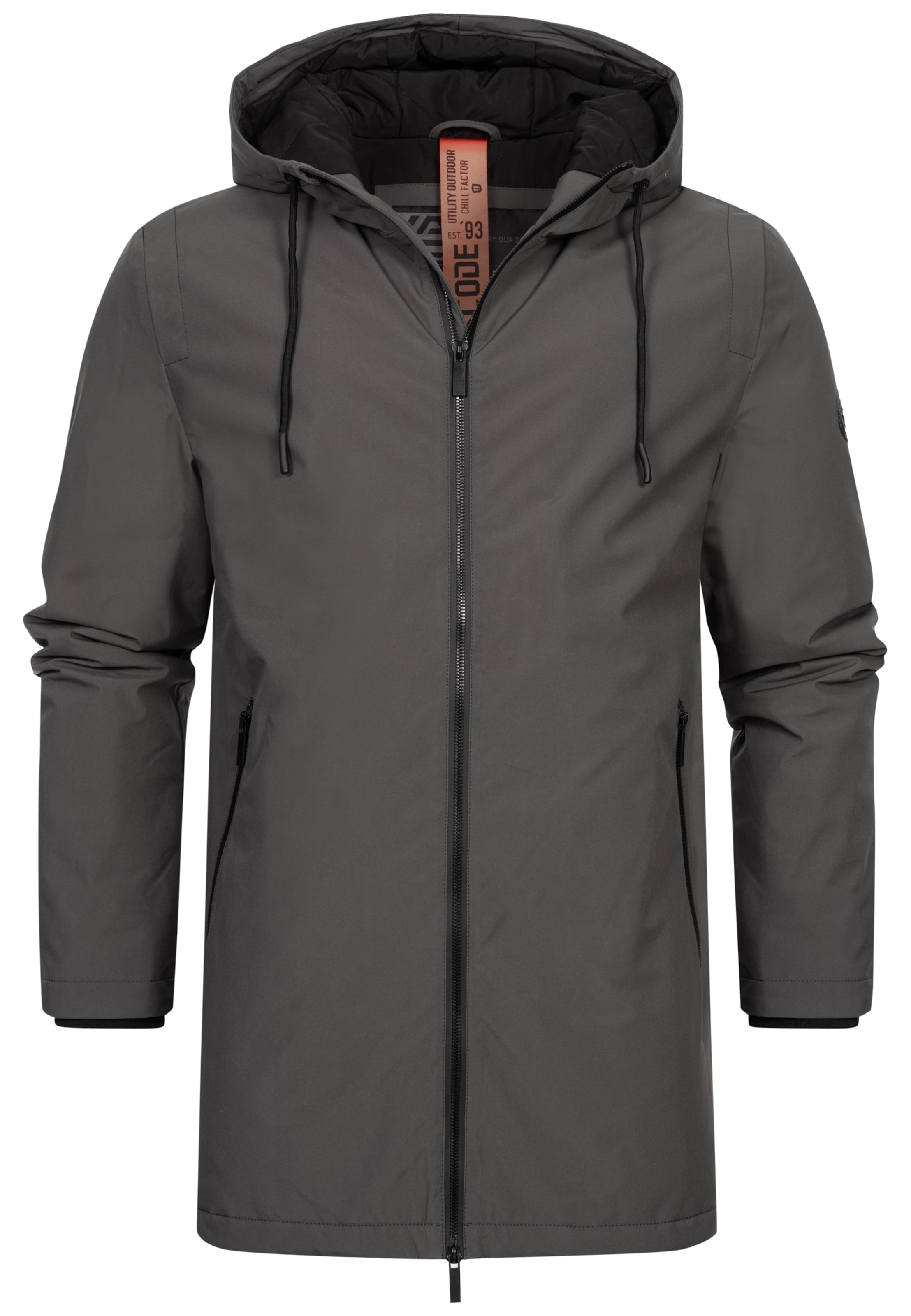 INDICODE JEANS Parka 'INEmilio' in Grau: Vorderseite