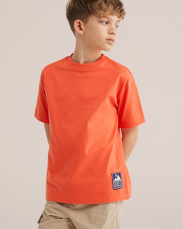 WE Fashion Shirt in Oranje: voorkant