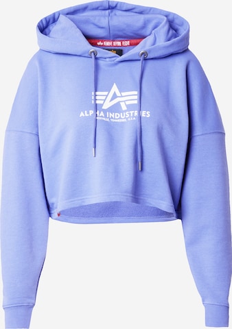 ALPHA INDUSTRIES Tréning póló - lila: elől