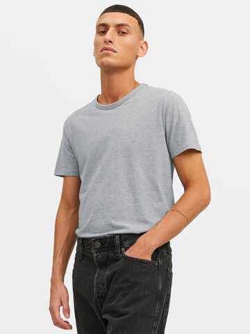 JACK & JONES T-Shirt 'JJO-Neck' in Grau