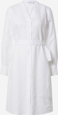 Robe-chemise Calvin Klein en blanc : devant